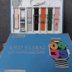 ساعت هوشمند Keqiwear مدل Kw15 Ultra2 به همراه 7 عدد بند و کاور