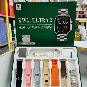 پک ساعت هوشمند مدل KW21 Ultra2 به همراه 7 عدد بند و ایرپاد پرو